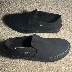 Slip on black Vans, Worn maybe once if not twice, So cute, Easy to put on